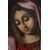Dipinto antico olio su tela raffigurante Madonna col Bambino dormiente e San Giovannino. Bologna XVII secolo.