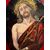 Antica placca metà '800 dipinta smalto Limoges raffigurante Cristo 28x15cm