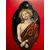 Antica placca metà '800 dipinta smalto Limoges raffigurante Cristo 28x15cm
