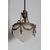 Antico lampadario liberty 1930 vetro opalino e bronzo . mis h 95 diametro cm 25 
