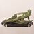 ART DÉCO, ANTICHE SCULTURE IN ANTIMONIO, UOMO CON LANCIA, RONCOURT, SCULTORE FRANCESE. (STAN94)