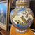 Antico grande vaso Potiche Santarelli Gualto Tadino 1920 Liberty con Gallo Altezza cm 48 