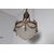 Antico lampadario liberty 1930 vetro opalino e bronzo . mis h 95 diametro cm 25 