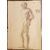 Disegno di epoca neoclassica raffigurante figura maschile