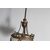 Antico lampadario liberty 1930 vetro opalino e bronzo . mis h 95 diametro cm 25 