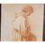 Disegno a sanguigna raffigurante Frate inginocchiato