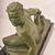 ART DÉCO, ANTICHE SCULTURE IN ANTIMONIO, UOMO CON LANCIA, RONCOURT, SCULTORE FRANCESE. (STAN94)