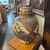 Antico grande vaso Potiche Santarelli Gualto Tadino 1920 Liberty con Gallo Altezza cm 48 