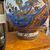 Antico grande vaso Potiche Santarelli Gualto Tadino 1920 Liberty con Gallo Altezza cm 48 