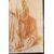 Disegno a sanguigna raffigurante Frate inginocchiato
