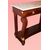 Consolle italiana del 1800 stile Impero in legno di mogano con marmo bianco