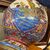 Antico grande vaso Potiche Santarelli Gualto Tadino 1920 Liberty con Gallo Altezza cm 48 