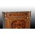 Secretaire francese stile Napoleone III del 1800 con ricchi intarsi e bronzi