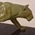 ART DÉCO, ANTICHE SCULTURE IN ANTIMONIO, PANTERA, MARCEL LEDUCQ, SCULTORE FRANCESE. (STAN95)