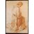 Disegno a sanguigna raffigurante Frate inginocchiato