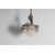 Antico lampadario liberty 1930 vetro opalino e bronzo . mis h 95 diametro cm 25 