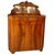 Antica credenza alta Nord Europa Biedermeier del 1800 con alzatina in mogano