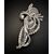 Spilla  in  Platino  Liberty   con  Diamanti  per  4.5 ct 