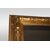 Grande specchiera simmetrica francese di metà 1800 dorata foglia oro