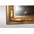 Grande specchiera simmetrica francese di metà 1800 dorata foglia oro