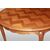 Tavolo provenzale circolare allungabile di inizio 1900 in legno di rovere con piano parquettato