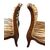 Coppia di panchette in legno lastronato