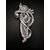 Spilla  in  Platino  Liberty   con  Diamanti  per  4.5 ct 