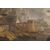 Antico quadro francese del 1800 olio su tavola veduta marina