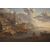 Antico quadro francese del 1800 olio su tavola veduta marina