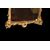 Elaborata specchiera francese di inizio 1800 dorata foglia oro