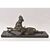 ANTICHE SCULTURE IN BRONZO, LEONESSA FERITA, CHARLES VALTON, SCULTORE FRANCESE, XIX SECOLO. (STB96)