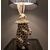 Lampada con Coniglio in Ceramica Dipinta vestiro da Pierrot
