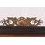 Specchiera italiana stile Carlo X del 1800 in legno ciliegio riccamente intarsiata