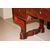 Antica grande scrivania francese del 1800 con piano in pelle stile Direttorio in mogano