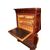 Secretaire stile Carlo X in Piuma di Mogano Francese del 1800 con Marmo