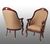 Coppia di bellissime poltrone francesi del 1800 restaurate e ripezzate Moirè Rubelli