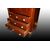 Secretaire stile Impero francese di metà 1800 in legno di mogano con marmo e bronzi