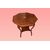 Tavolino ottagonale inglese stile Vittoriano del 1800 in legno di noce con intarsio