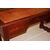 Antica grande scrivania francese del 1800 con piano in pelle stile Direttorio in mogano