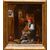 Cerchia di David Teniers (Anversa, 1610 – Bruxelles, 1690), Interno con figure di popolani 