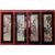 4 decorazioni su ceramica Cina Epoca '900 cornice legno ebanizzato
