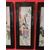 4 decorazioni su ceramica Cina Epoca '900 cornice legno ebanizzato