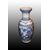 Vaso cinese in porcellana bianca decorata azzurra carpe Koi e piante