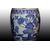 Vaso cinese in porcellana bianca decorata azzurra carpe Koi e piante
