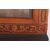 Specchiera italiana stile Carlo X del 1800 in legno ciliegio riccamente intarsiata
