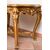 Tavolino in legno dorato e intagliato con piano in onice Napoleone III Francese.Periodo XIX secolo.
