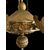 Lampadario in bronzo dorato