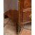 Cassettone antico a Tombeau in legno esotico pregiato con piano in marmo rosso Francia. Periodo XVIII secolo.