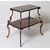 Antico tavolino due piani francese del 1800 dipinto Vernis-Martin stile Luigi XV