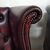 Coppia di poltrone chesterfield Queen Anne nuova inglese originale in pelle rosso bordeaux anticato 